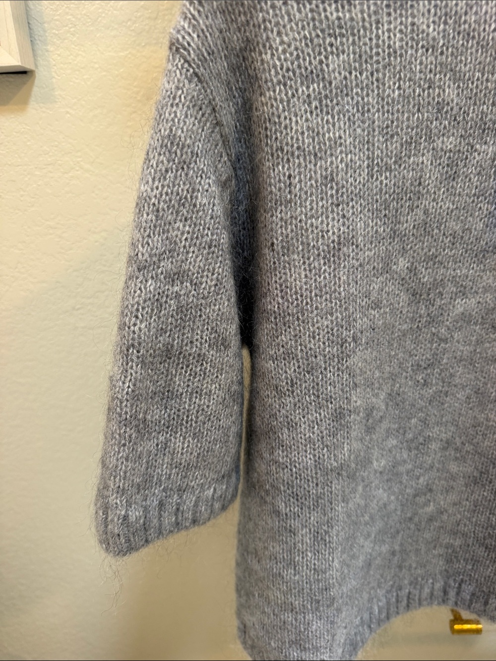 & Other Stories Heather Gray Short-Sleeve Crewneck Sweater - Picture 4 of 6